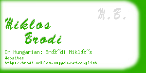 miklos brodi business card